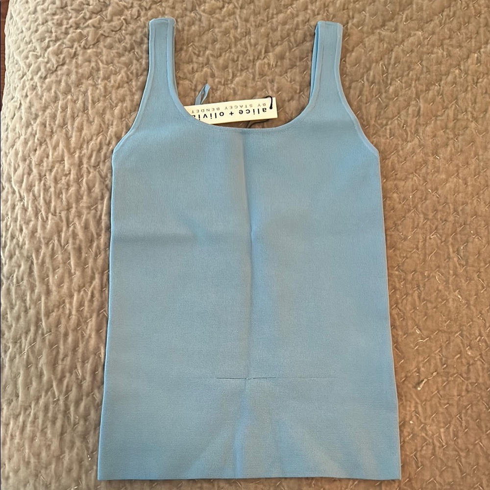 Alice & Olivia Blue Sleeveless Top